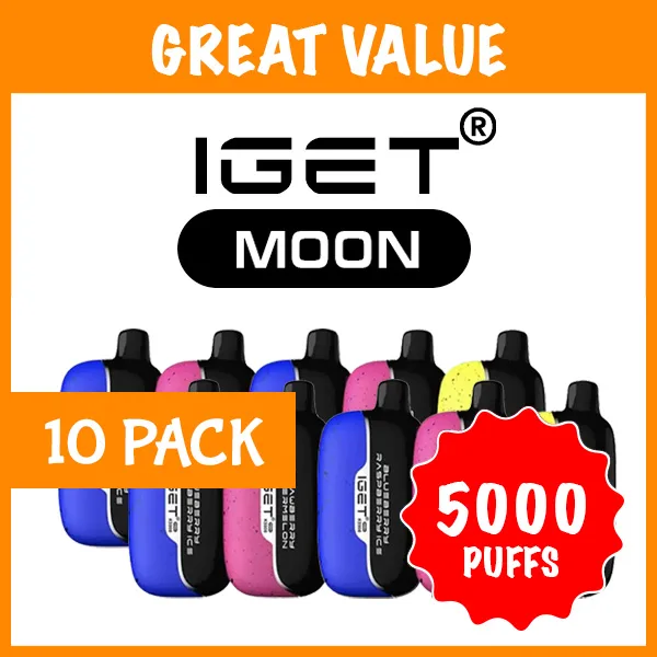 10 Pack - IGET Moon - 5000 Puffs