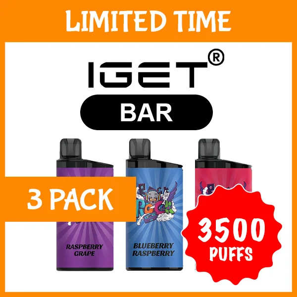 3 Pack - IGET Bar - 3500 Puffs