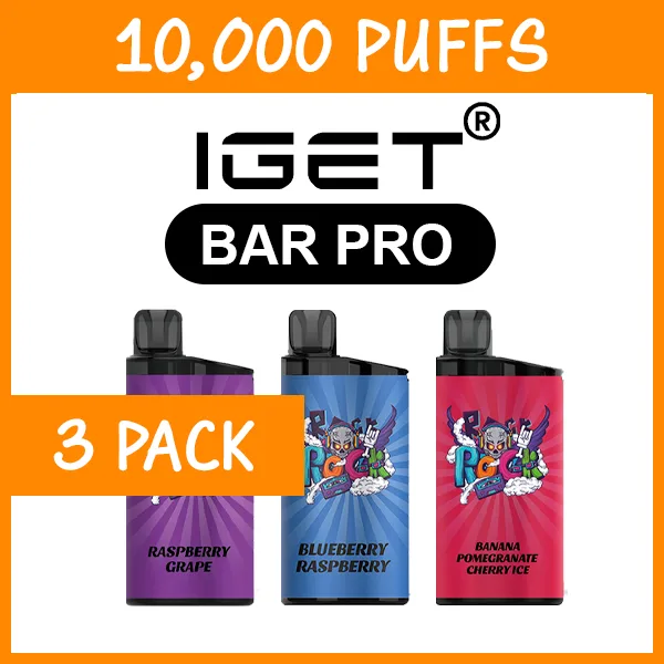 3 Pack - IGET Bar Pro - 10000 Puffs