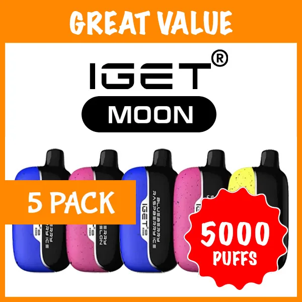 5 Pack - IGET Moon - 5000 Puffs