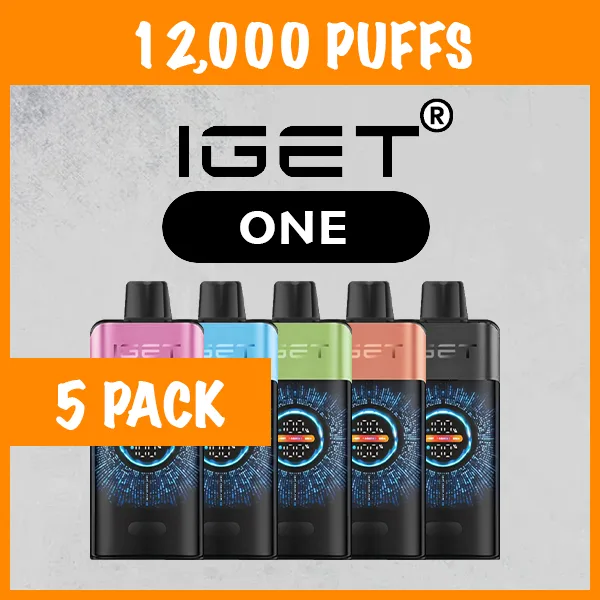 5 Pack - IGET One - 12000 Puffs