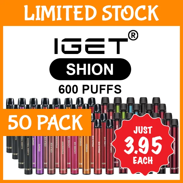 50 Pack - IGET Shion - 600 Puffs
