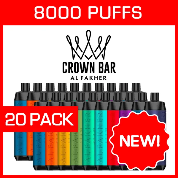 Alfakher Crown Bar - 8000 Puffs - 20 Pack