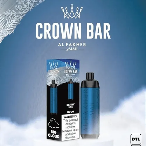 Alfakher Crown Bar Berry Ice - 8000 Puffs