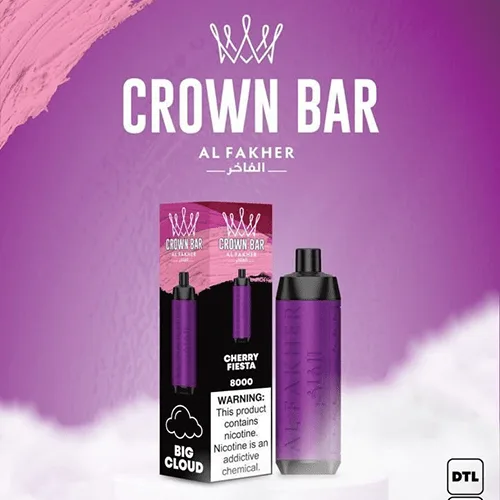 Alfakher Crown Bar Cherry Raspberry - 8000 Puffs