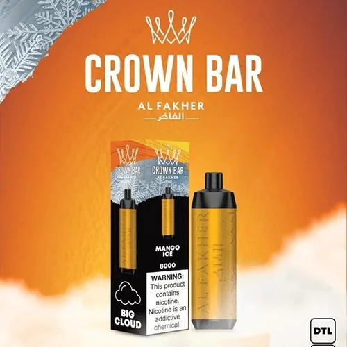 Alfakher Crown Bar Mango Freeze - 8000 Puffs