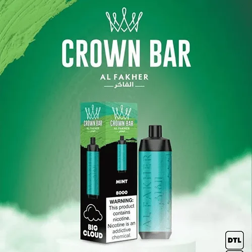 Alfakher Crown Bar Mint - 8000 Puffs