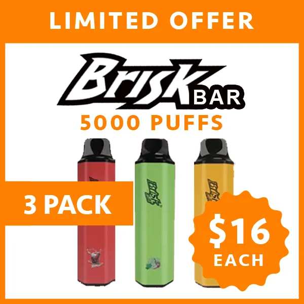 Brisk Bar - 5000 Puffs - 3 Pack