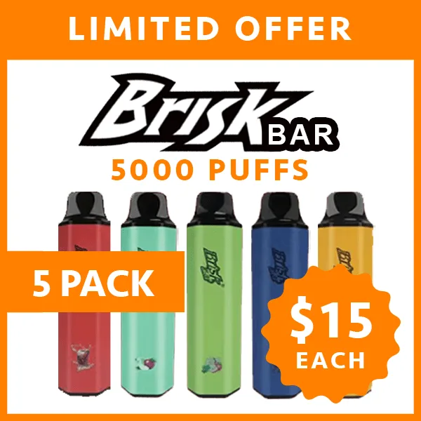 Brisk Bar - 5000 Puffs - 5 Pack