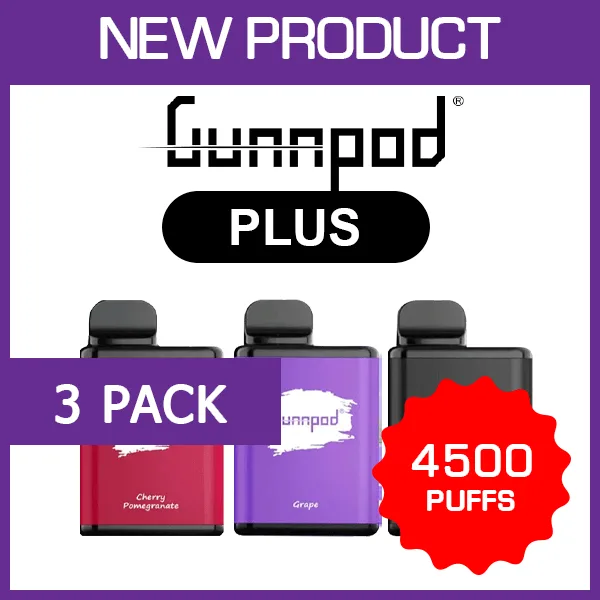 Gunnpod Plus - 4500 Puffs - 3 Pack