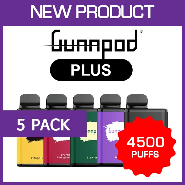 Gunnpod Plus - 4500 Puffs - 5 Pack