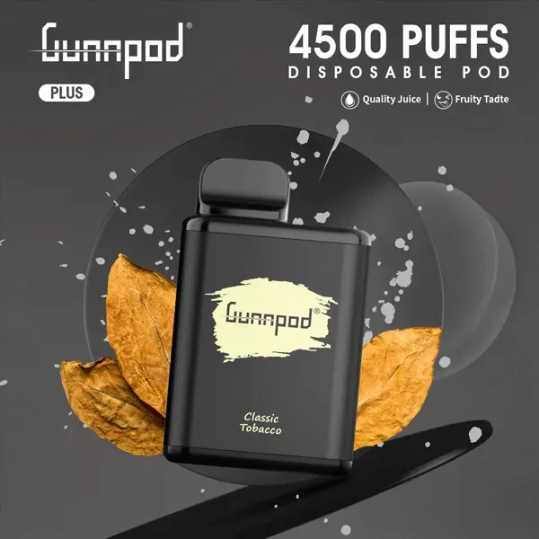 Gunnpod Plus Classic Tobacco - 4500 Puffs
