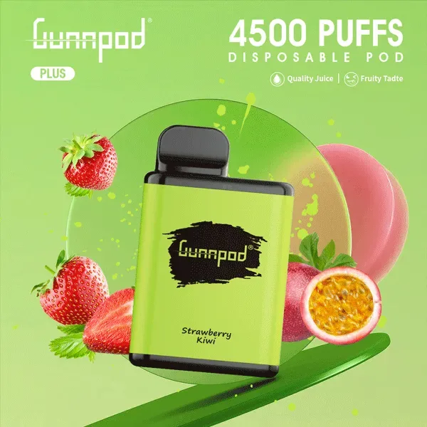 Gunnpod Plus Strawberry Kiwi - 4500 Puffs