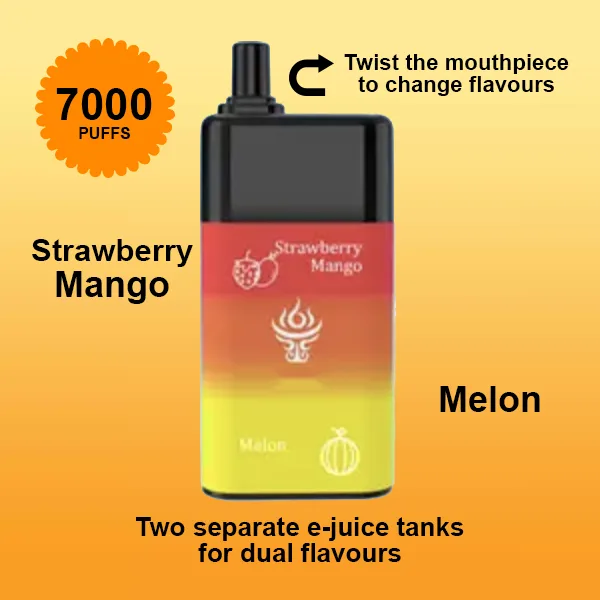 Strawberry Mango + Melon - Mooodan Dual Flavour - 7000 Puffs